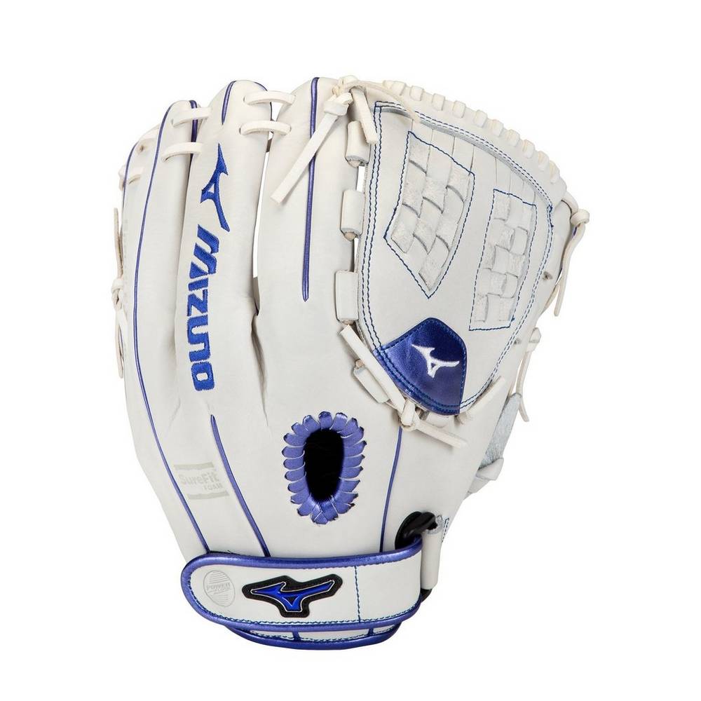 Damske Rukavice Mizuno MVP Prime SE Fastpitch 12" Softball Biele/Kráľovská Modrá Vypredaj GLJU29436